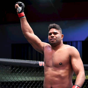 Alistair Overeem Celebrating Victory In The Ring Wallpaper