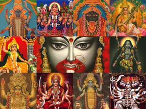 All Hindu Gods Art Collage Wallpaper