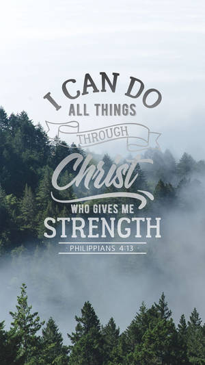 All Things Through Christ Versed Wallpaper