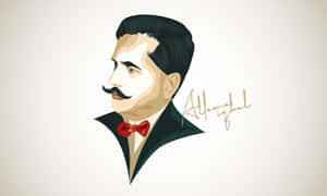 Allama Iqbal Illustration Wallpaper