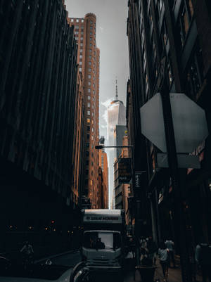 Alley Between Buildings In New York Iphone Wallpaper