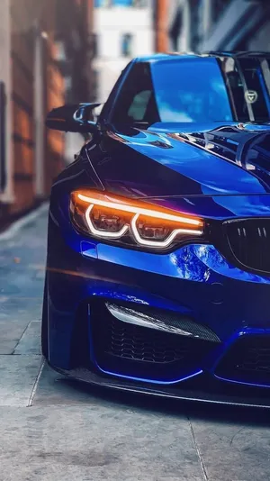 Alley With Blue Bmw Wallpaper
