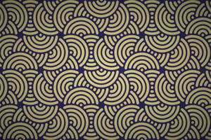 Alluring Art Deco Half-circle Design Wallpaper