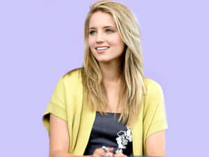 Alluring Dianna Agron Posing Elegantly In A Classic Attire Wallpaper