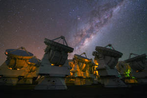 Alma Radio Telescope In Chile Wallpaper