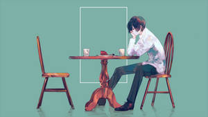 Alone Aesthetic Anime Boy Coffee Wallpaper