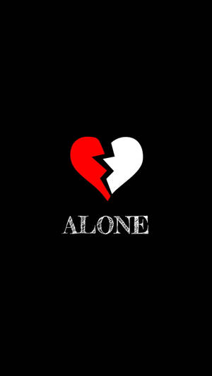 Alone Broken Heart Black Wallpaper