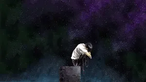 Alone Cartoon Galaxy Wallpaper