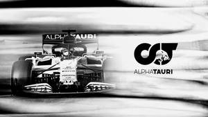 Alphatauri Racing Car And Logo Wallpaper