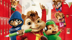 Alvin And The Chipmunks Red Lockers Wallpaper