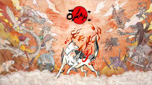 Amaterasu Okami And Japanese Oni Wallpaper
