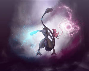 Mew & Mewtwo, Pokemon  Mew and mewtwo, Pokemon mewtwo, Cute pokemon  wallpaper