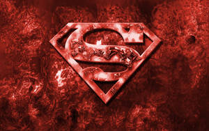 Amazing Textured Red Superman Logo Wallpaper