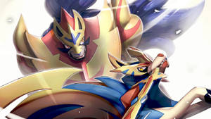 Amazing Zacian And Zamazenta Pokemon Wallpaper