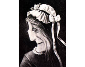 Ambiguous Woman Looking Back Drawing Wallpaper