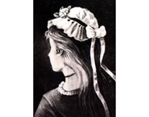 Ambiguous Woman Looking Back Drawing Wallpaper