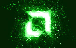Amd Logo Green Neon Wallpaper