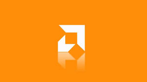 Amd Logo Orange Background Wallpaper