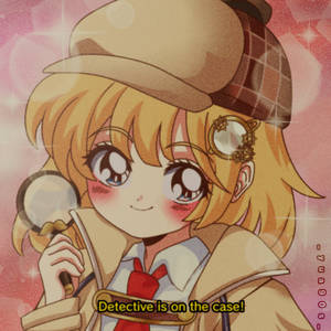 Amelia Watson Cute Retro Anime Aesthetic Wallpaper