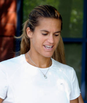 Amélie Mauresmo Candid Portrait Wallpaper