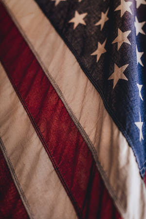 American Flag Iphone Close-up Shot Wallpaper