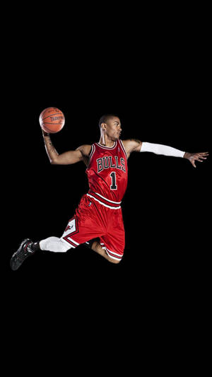 American Professional Basketball Player Derrick Rose Monster Jam Sports Iphone Wallpaper