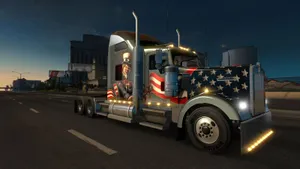 American Truck Simulator Flag Decal Design Wallpaper