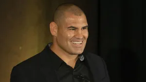 American Wrestler Cain Velasquez Smiling Photograph Wallpaper