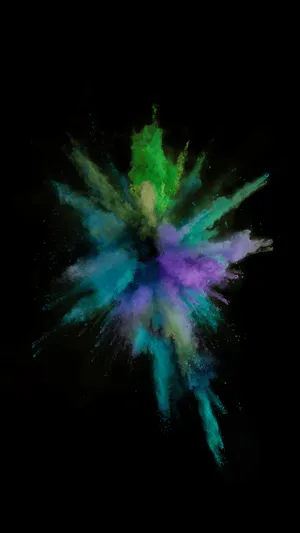 Amoled Colored Powder Wallpaper