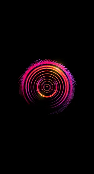 Amoled Neon Circle Wallpaper