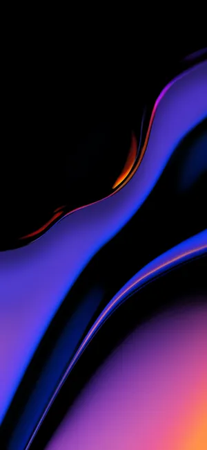 Amoled Wavy Purple Lights Wallpaper
