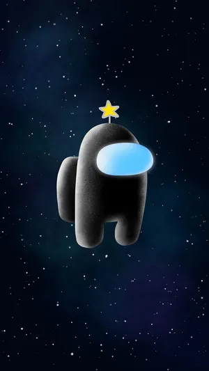 Among Us Black Star Wallpaper