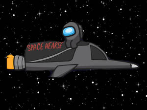 Among Us Space Hearse Wallpaper