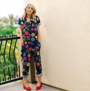 Amy Nelson Printed Jumpsuit Wallpaper