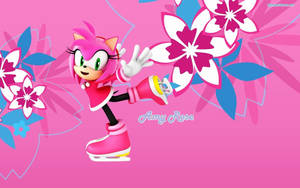 Amy Rose Floral Background Wallpaper