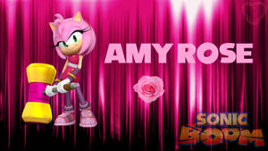 Amy Rose Pink Gradient Design Wallpaper