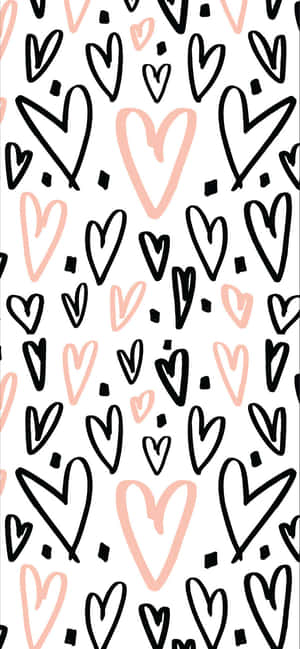 An Abstract Artistry Of Pink, Black And White Wallpaper