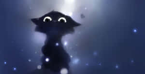 An Adorable Cartoon Animal Smiles And Waves At The Camera. Wallpaper