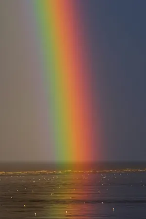 An Adorable Rainbow Under The Sun With Pastel Clouds In The Sky Wallpaper