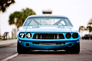 An Adrenaline-pumping Full Throttle Ride, This Dodge Challenger Race Car Is Truly A Viscera Of Power And Speed. Wallpaper