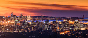 An Aerial View Of Downtown San Francisco From Coit Tower. Wallpaper