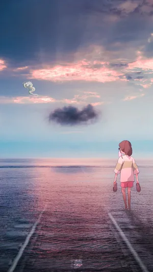 'an Aesthetic Homage To Ghibli Movies' Wallpaper