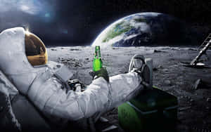 An Amazing Astronaut Drifting In A World Of Mystery Wallpaper