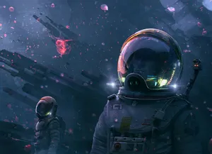 An Amazing Astronaut Exploring The Vastness Of Space Wallpaper