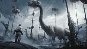 An Amazing Cool Dinosaur Stands Tall Among Nature Wallpaper
