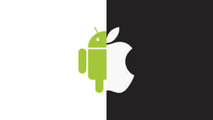 An Apple Logo And An Android Logo Wallpaper