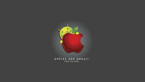 An Apple With The Words Apple And Great Learning Wallpaper