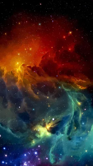 An Astounding View Of The Green And Blue Galaxy Wallpaper