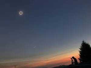 An Astronomer Observes The Majestic Solar Eclipse Wallpaper