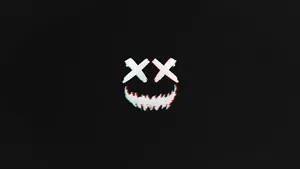 An Eerie And Enigmatic Smile Drawn In Black, Adding An Edge Of Dark Mystery. Wallpaper